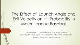 The Effect of  Launch Angle and Exit Velocity on Hit Probability in Major League Baseball