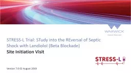STRESS-L Trial: STudy into the REversal of Septic Shock with Landiolol (Beta Blockade)