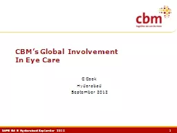 CBM’s Global Involvement