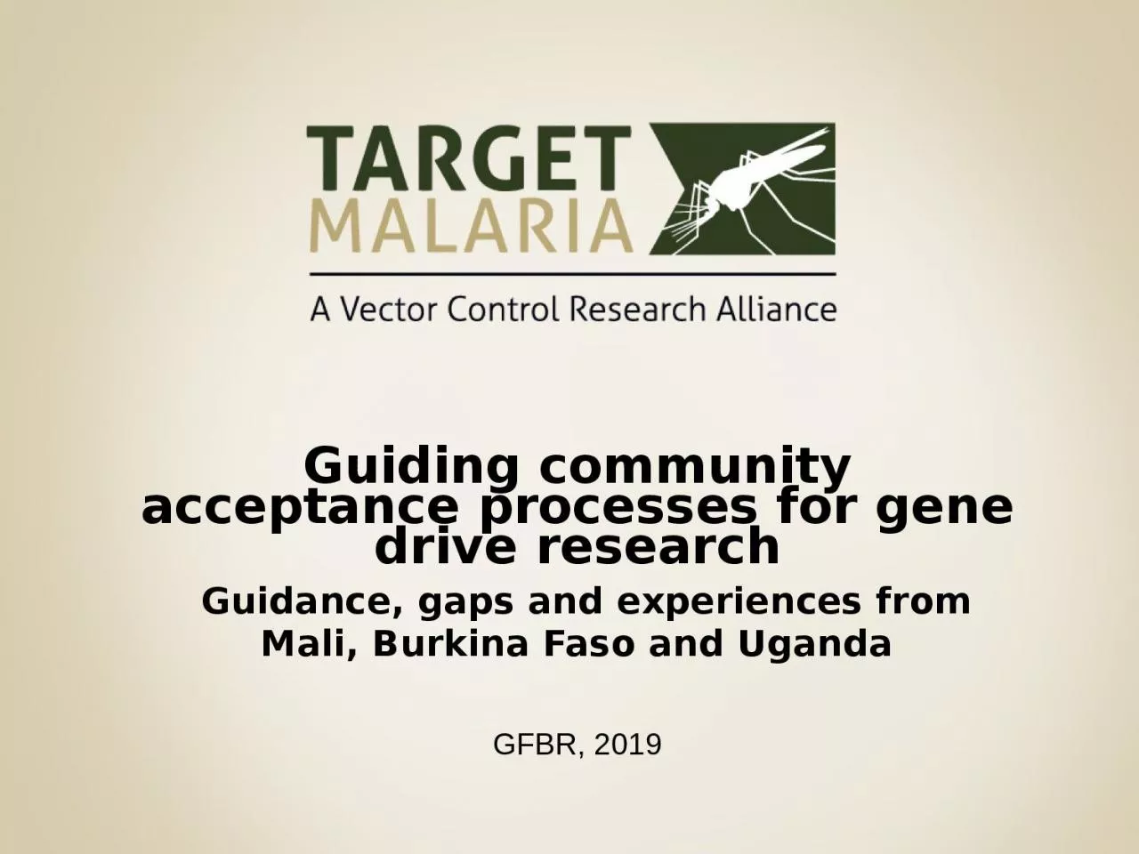 Guiding community acceptance processes for gene drive research