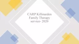 CARP Killinarden Family Therapy service- 2020