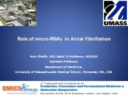 Role of micro-RNAs in Atrial Fibrillation