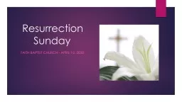 Resurrection      Sunday