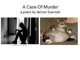 A Case Of Murder  a poem by Vernon