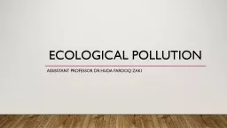 ECOLOGICAL POLLUTION Assisstant