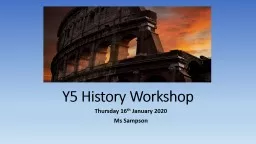 Y4  Virtual History  Workshop