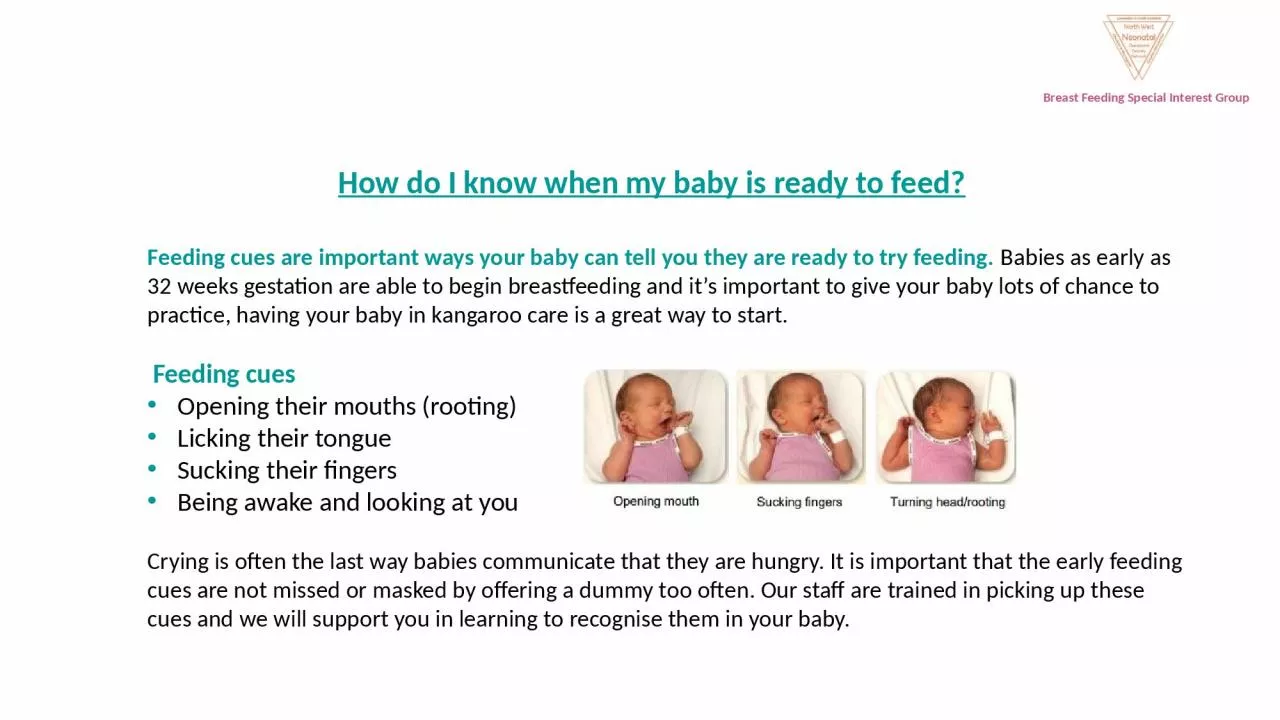 How do I know when my baby is ready to feed?