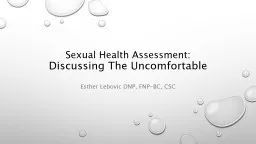 Sexual Health Assessment: