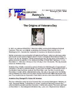 The Origins of Veterans Day  Veterans Day Poster In  an unknown World War I American soldier