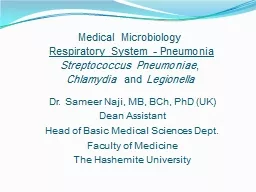 Medical Microbiology   Respiratory System - Pneumonia