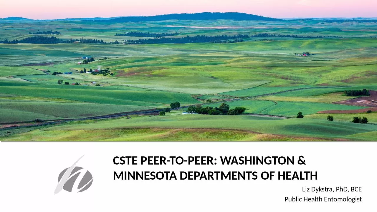 CSTE Peer-to-peer: Washington & Minnesota Departments of Health