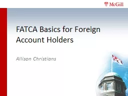 FATCA Basics for Foreign