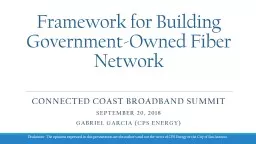 Framework for Building Government-Owned Fiber Network