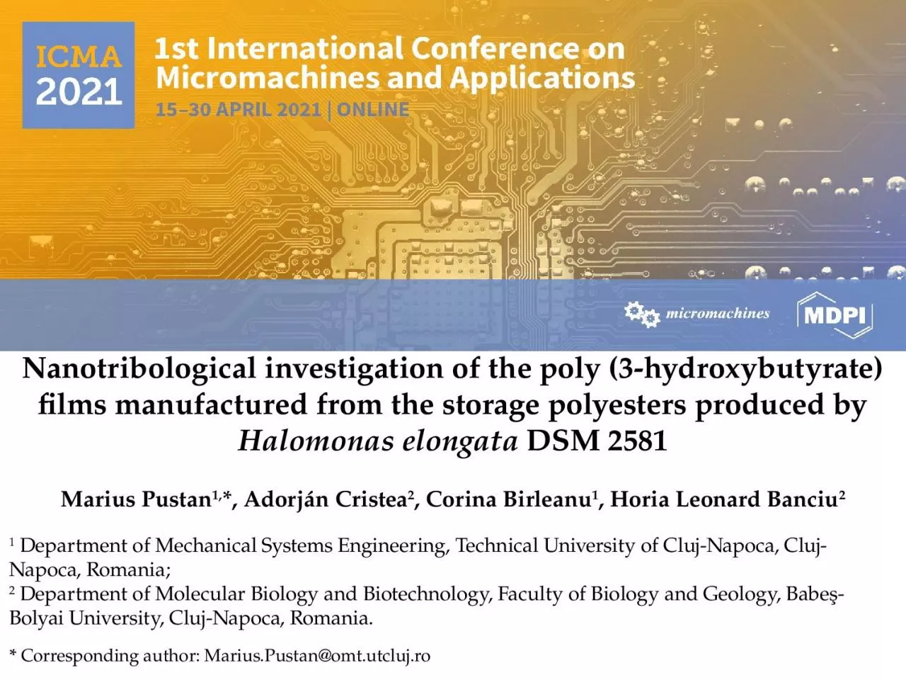 Nanotribological investigation of the poly (3-hydroxybutyrate) films manufactured from