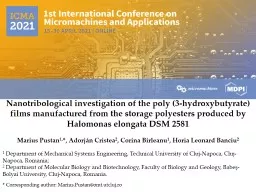 Nanotribological investigation of the poly (3-hydroxybutyrate) films manufactured from the storage