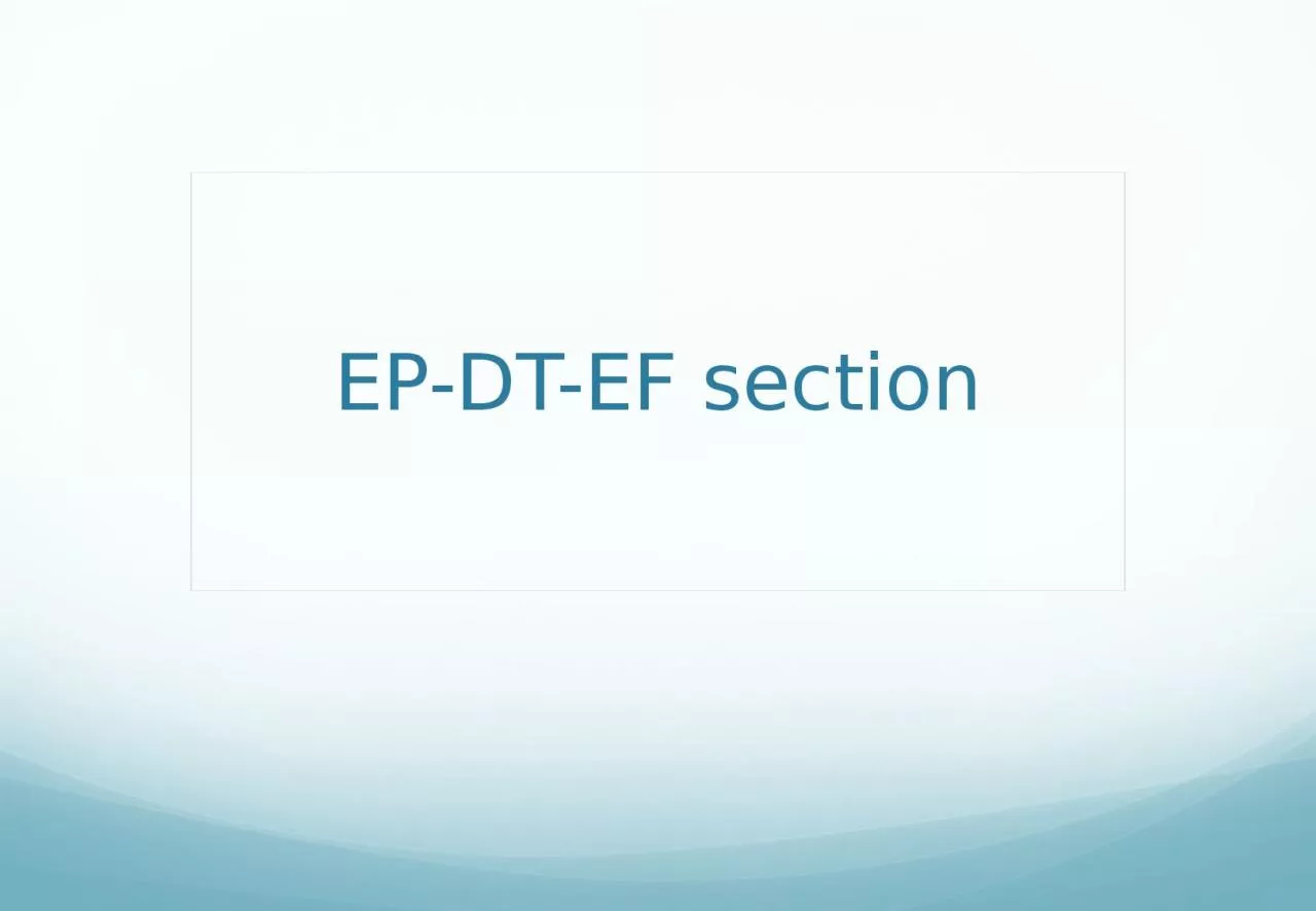 EP-DT-EF section Section EP-DT-EF