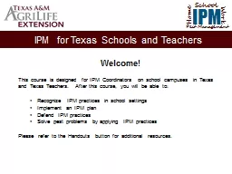 IPM for Texas Schools and Teachers