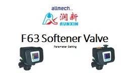 F63 Softener Valve Parameter Setting