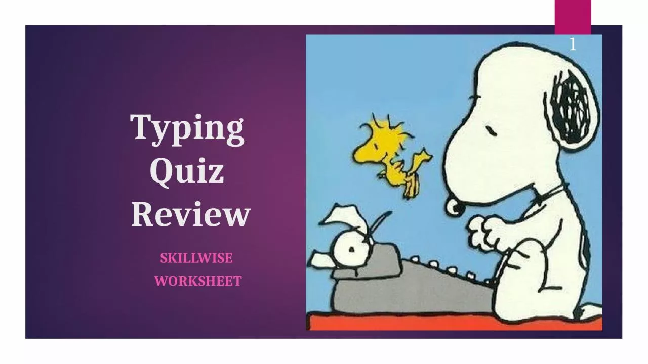 Typing  Quiz  Review Skillwise