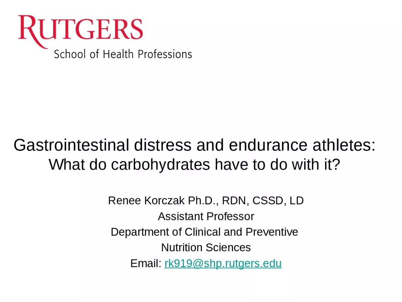 Gastrointestinal distress and endurance athletes: