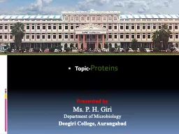 Topic- Proteins Presented