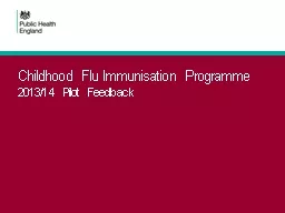 Childhood Flu Immunisation Programme