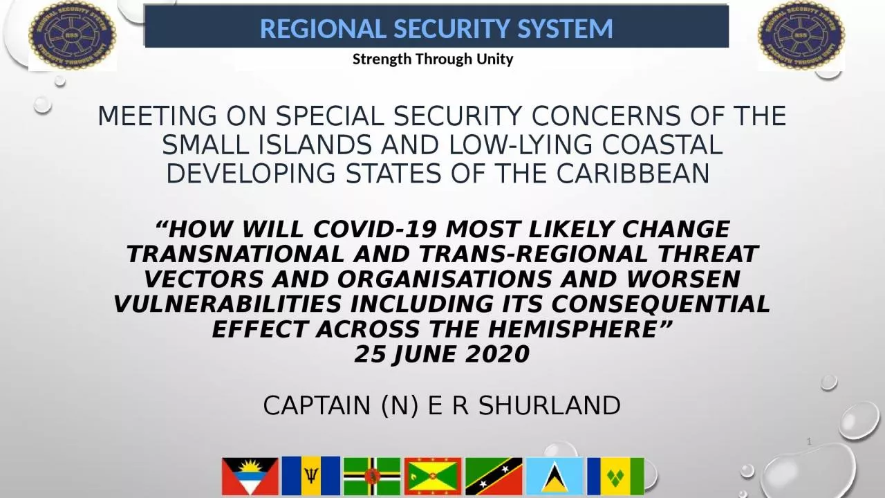 Meeting on Special Security Concerns of the Small Islands and Low-lying Coastal Developing