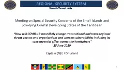Meeting on Special Security Concerns of the Small Islands and Low-lying Coastal Developing States o
