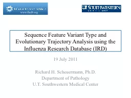 Sequence Feature Variant Type and Evolutionary Trajectory Analysis using the Influenza Research Dat