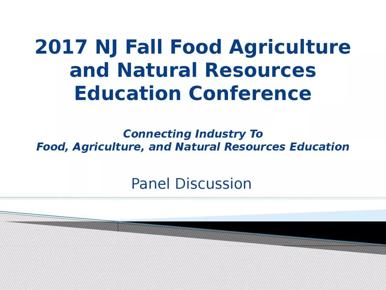 2017 NJ Fall Food Agriculture and Natural Resources Education
