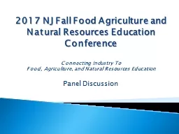 2017 NJ Fall Food Agriculture and Natural Resources Education