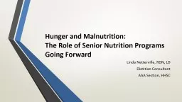 Hunger and Malnutrition: