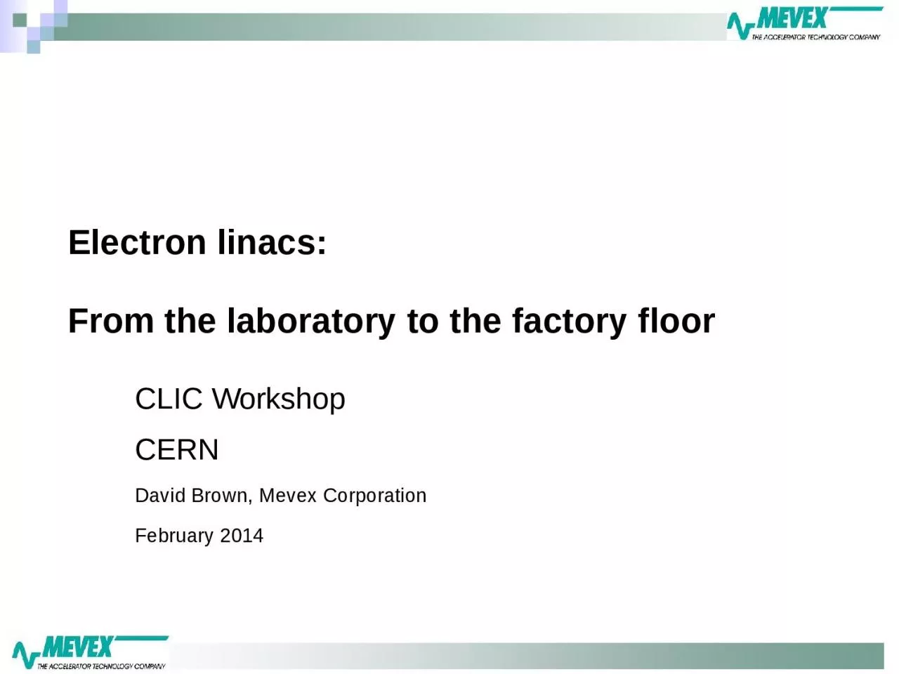 Electron linacs: From the laboratory to the factory floor