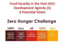 Food Security in the Post-2015 Development Agenda (1)