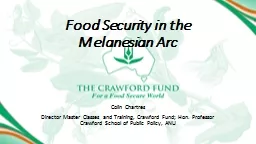 Food Security in the Melanesian Arc