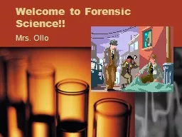 Welcome to Forensic Science!!