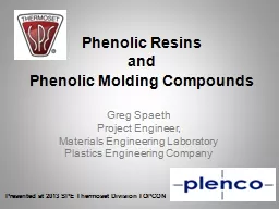 Phenolic Resins  and  Phenolic Molding Compounds