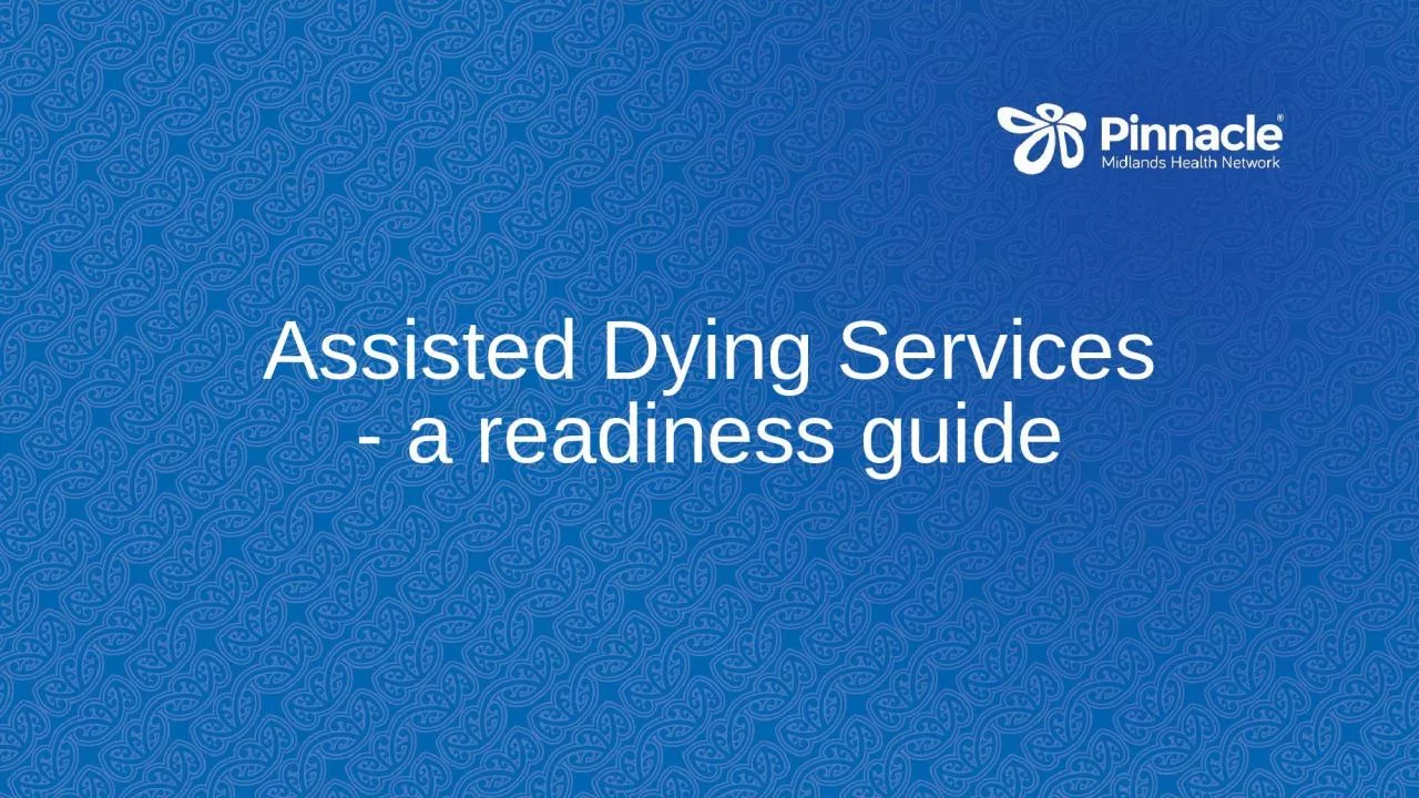 Assisted Dying Services - a readiness guide
