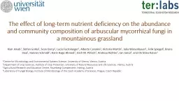 The effect of long-term nutrient deficiency on the abundance and