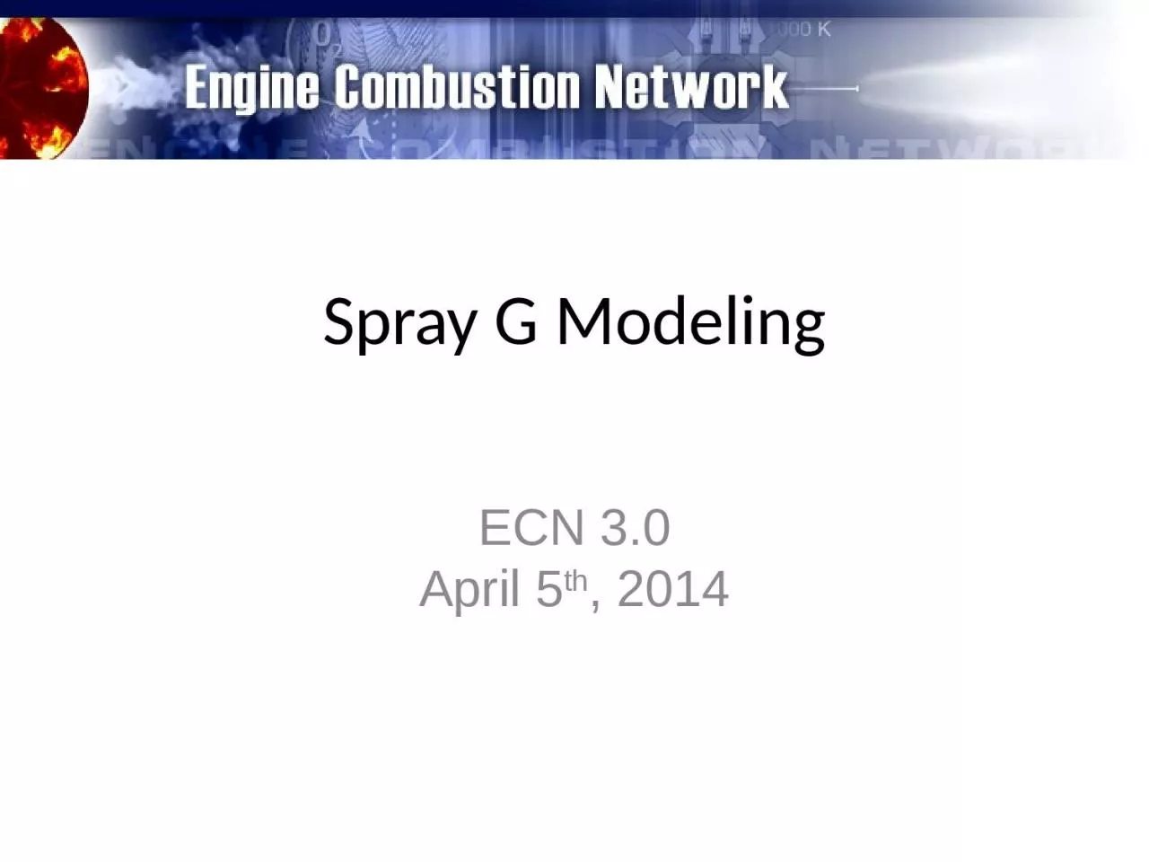 Spray G Modeling ECN 3.0