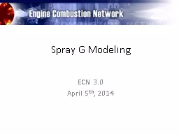 Spray G Modeling ECN 3.0