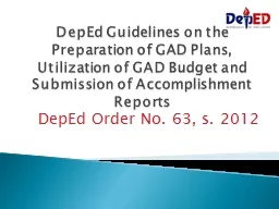 DepEd  Guidelines on the Preparation of GAD Plans, Utilization of