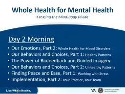 Whole Health  for Mental Health