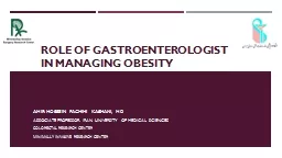 Role of Gastroenterologist in managing obesity