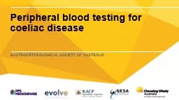 Peripheral blood testing for coeliac disease