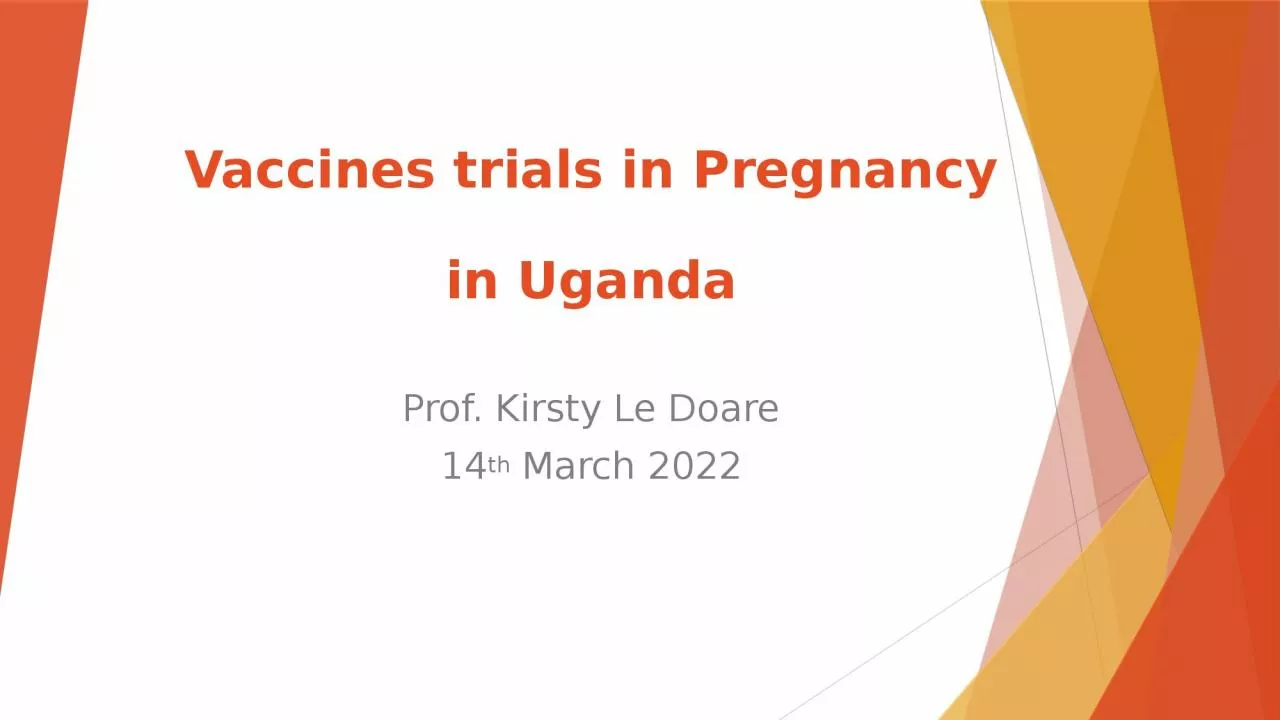 Vaccines trials in Pregnancy