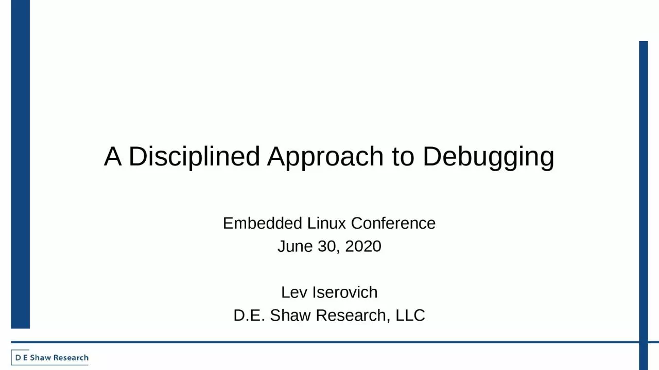 A Disciplined  Approach to Debugging
