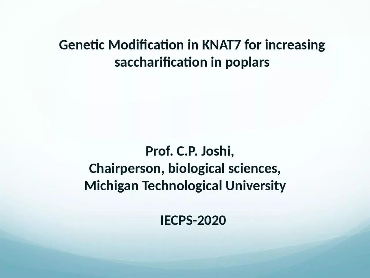 Genetic Modification in KNAT7 for increasing saccharification in poplars