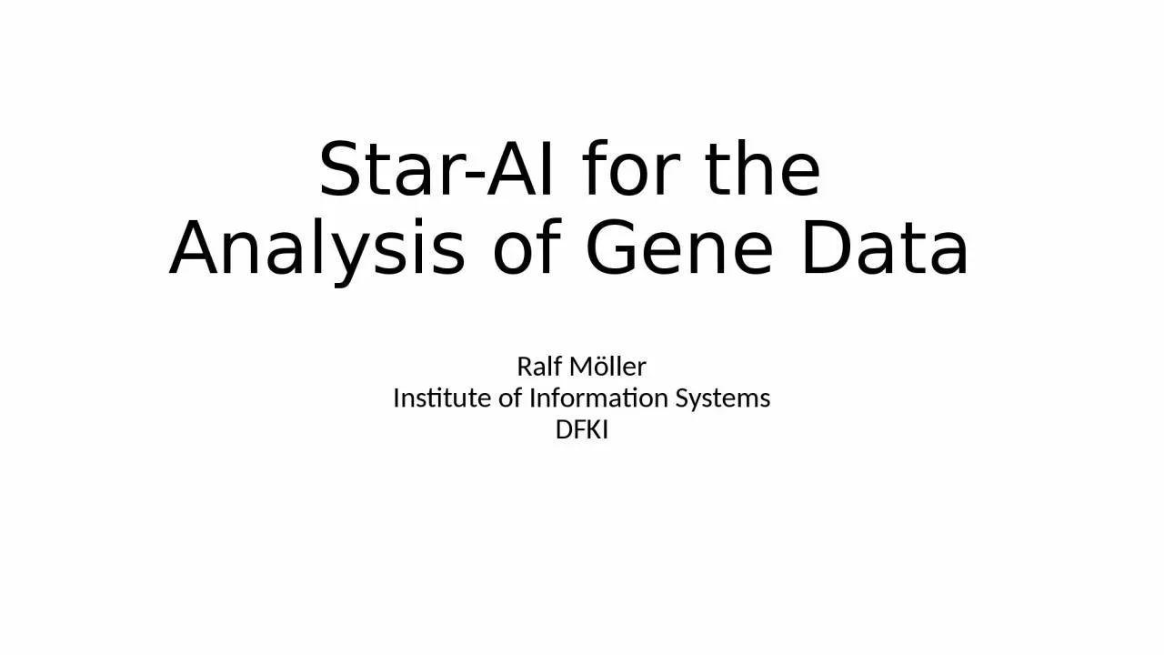 Star-AI for the  Analysis of Gene Data