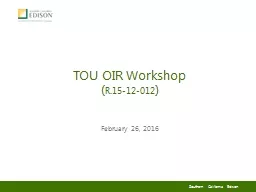 TOU  OIR Workshop ( R.15-12-012